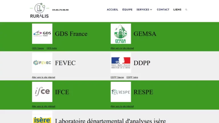 Ruralis, lien, vétérinaires élevage et équin à Saint Béron